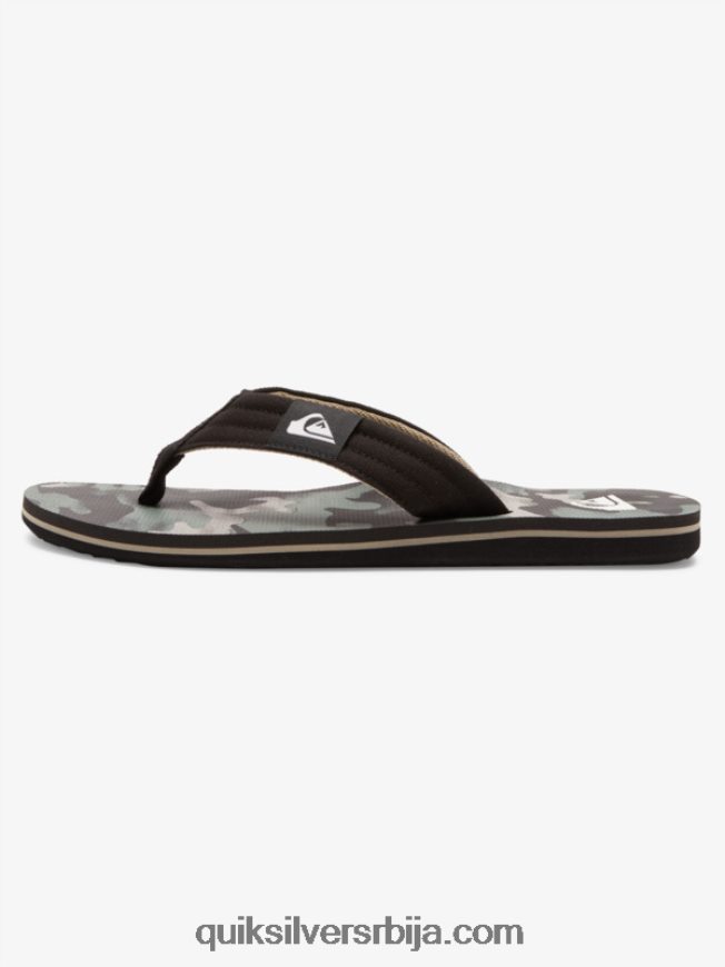 мушкарци Quiksilver молокаи опуштене сандале црно/зелено Z824VN491