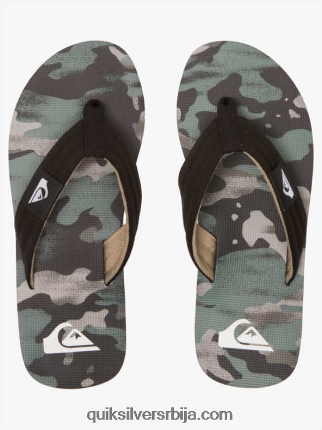 мушкарци Quiksilver молокаи опуштене сандале црно/зелено Z824VN491