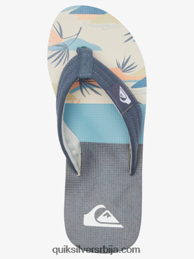 мушкарци Quiksilver молокаи опуштене сандале сиво/бело Z824VN494