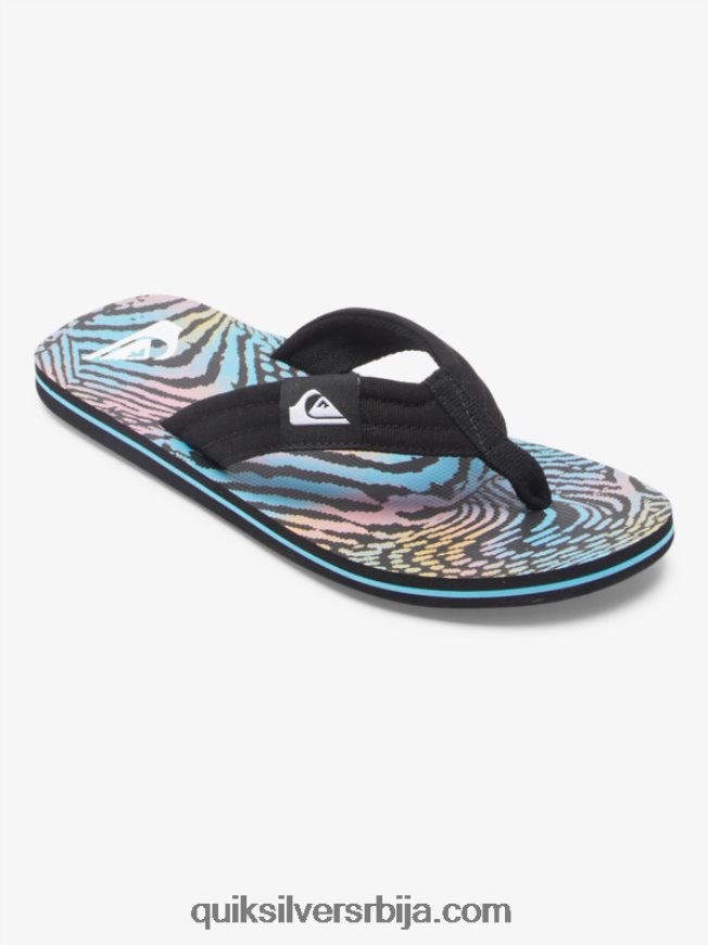 мушкарци Quiksilver молокаи опуштене сандале црна/ружичаста/плава Z824VN495