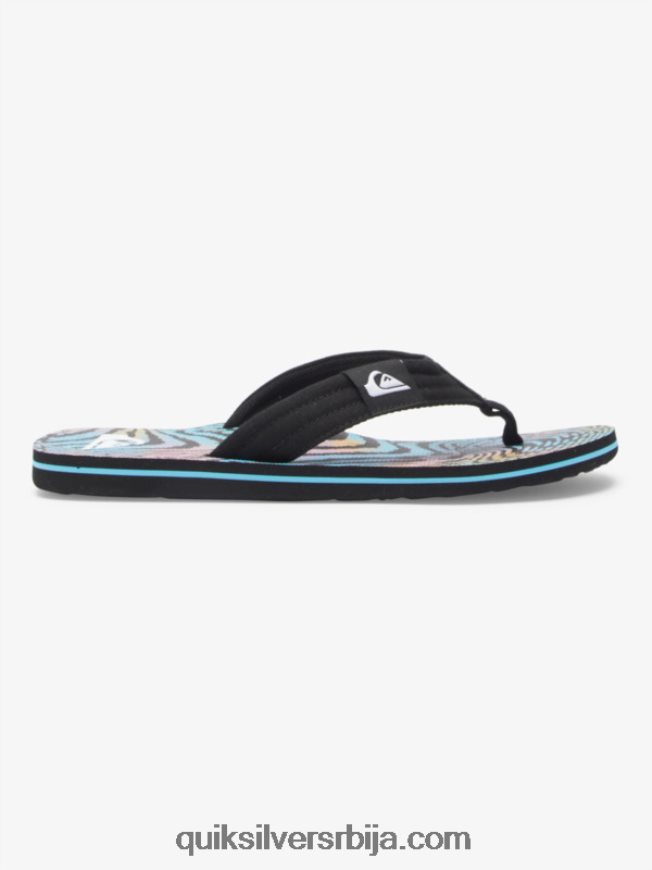 мушкарци Quiksilver молокаи опуштене сандале црна/ружичаста/плава Z824VN495