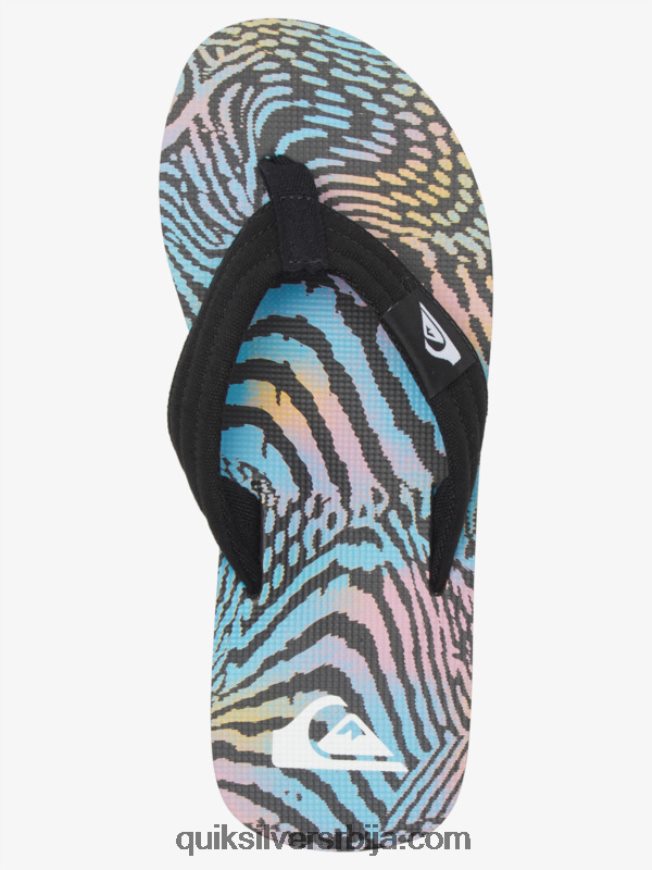 мушкарци Quiksilver молокаи опуштене сандале црна/ружичаста/плава Z824VN495