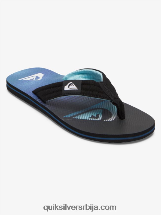 мушкарци Quiksilver молокаи опуштене сандале црна/зелена/плава Z824VN496