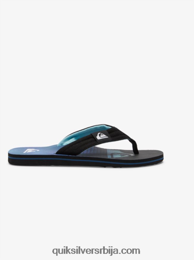 мушкарци Quiksilver молокаи опуштене сандале црна/зелена/плава Z824VN496