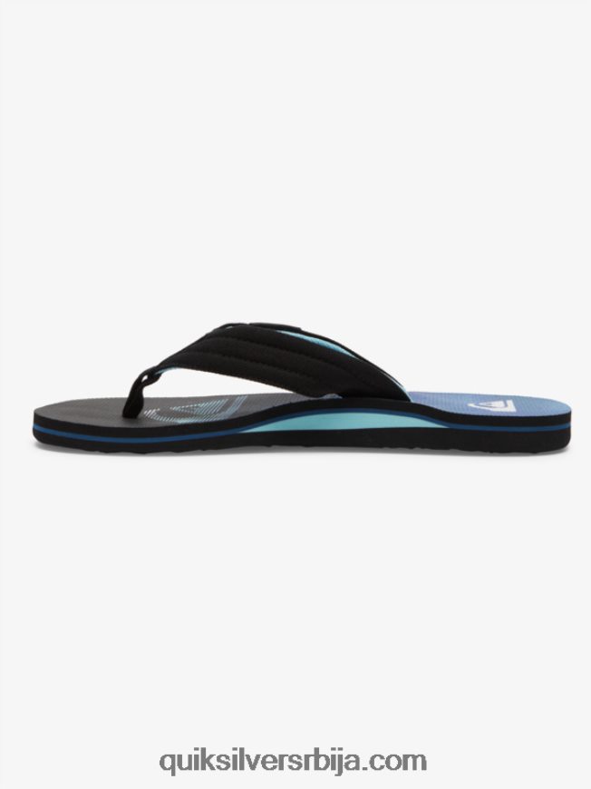 мушкарци Quiksilver молокаи опуштене сандале црна/зелена/плава Z824VN496
