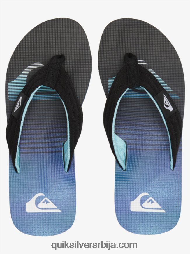 мушкарци Quiksilver молокаи опуштене сандале црна/зелена/плава Z824VN496