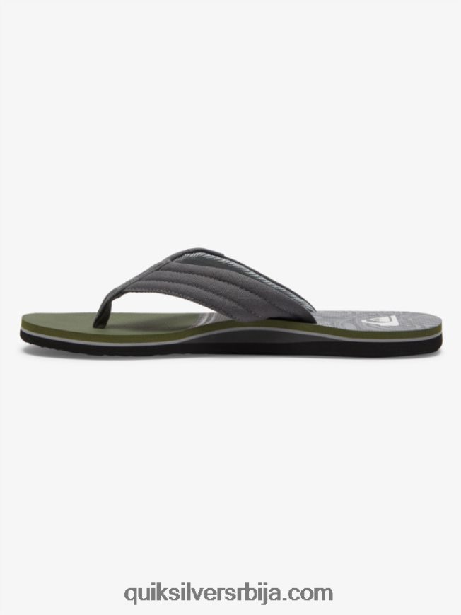 мушкарци Quiksilver молокаи опуштене сандале црна/зелена/сива Z824VN499