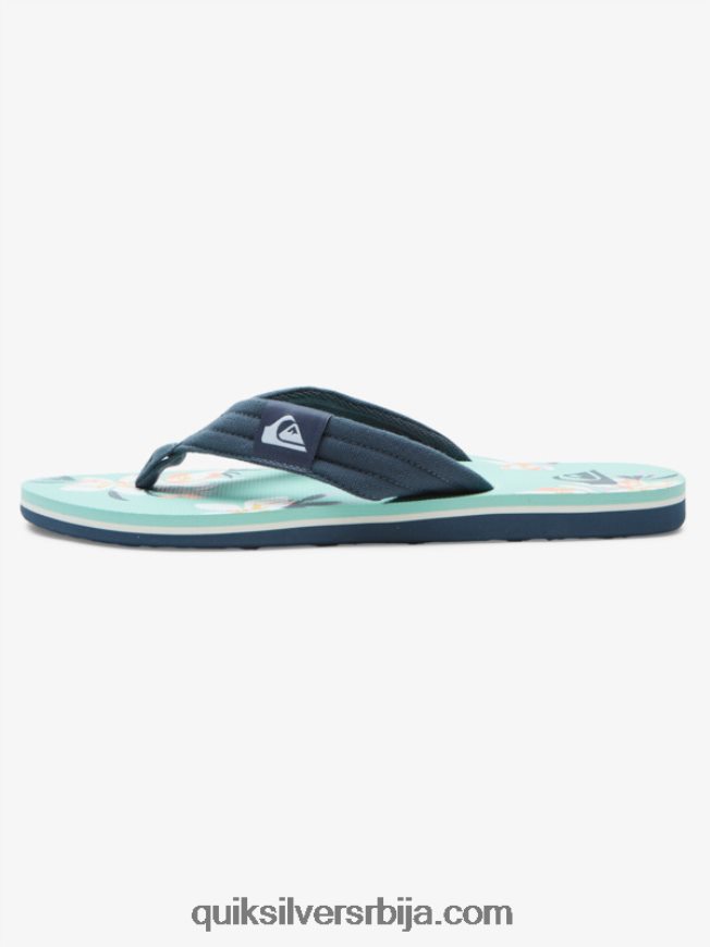 мушкарци Quiksilver молокаи опуштене сандале плаво зелене Z824VN505