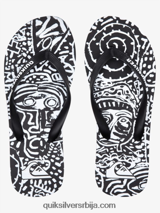 мушкарци Quiksilver молокаи арт јапанке црно бели Z824VN525