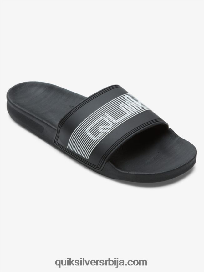 мушкарци Quiksilver риви вордмарк слиде сандале црн Z824VN683