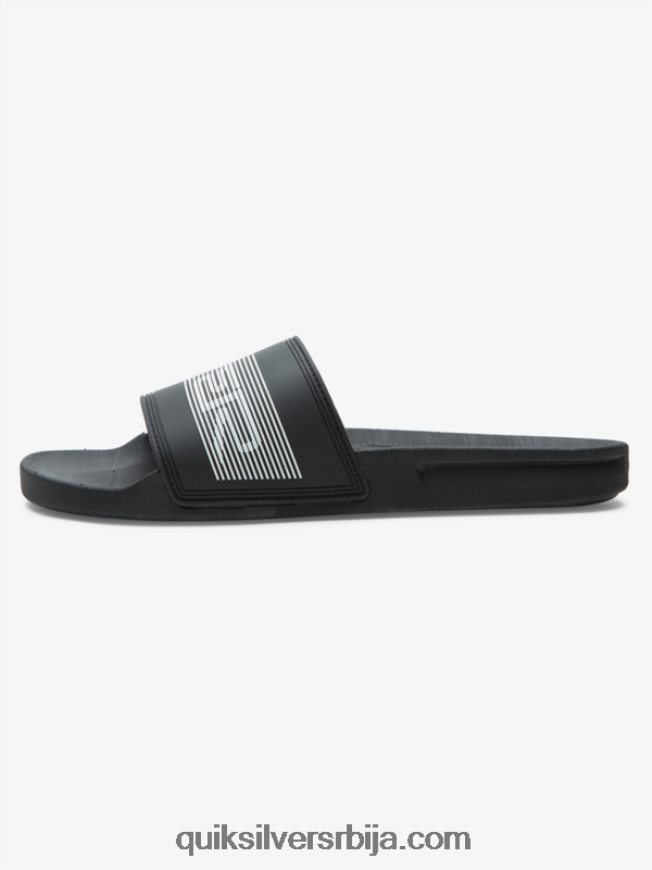 мушкарци Quiksilver риви вордмарк слиде сандале црн Z824VN683