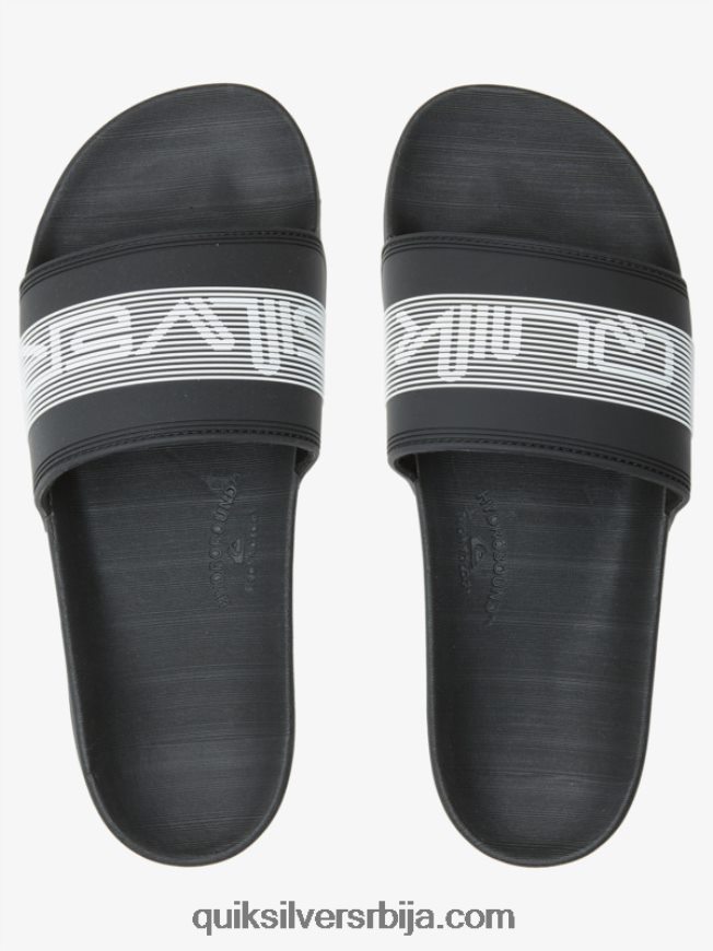 мушкарци Quiksilver риви вордмарк слиде сандале црн Z824VN683