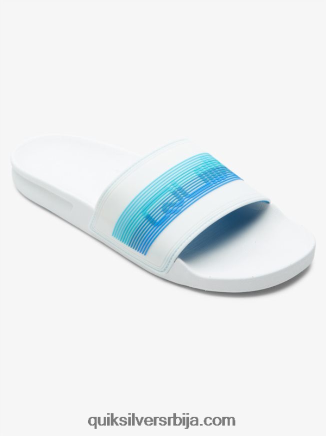 мушкарци Quiksilver риви вордмарк слиде сандале бело/плаво Z824VN686