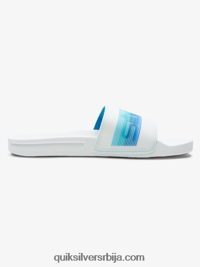 мушкарци Quiksilver риви вордмарк слиде сандале бело/плаво Z824VN686
