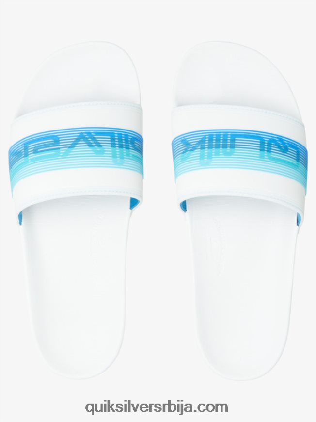 мушкарци Quiksilver риви вордмарк слиде сандале бело/плаво Z824VN686