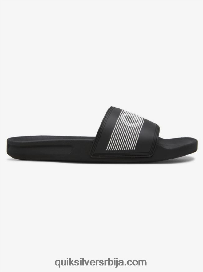 мушкарци Quiksilver риви вордмарк слиде сандале црно бели Z824VN689