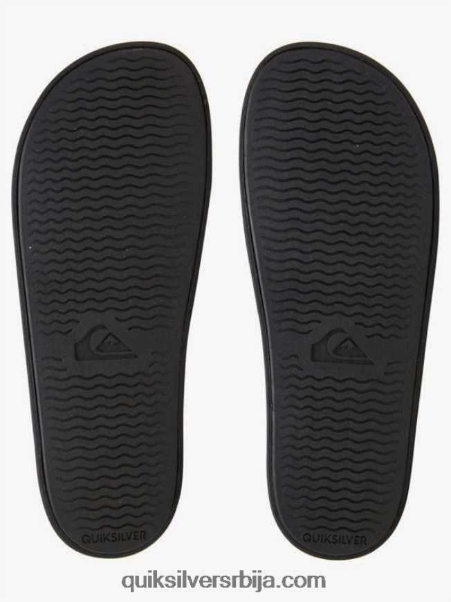 мушкарци Quiksilver риви вордмарк слиде сандале црно бели Z824VN689