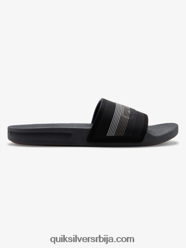 мушкарци Quiksilver риви вордмарк слиде сандале црно/сиво Z824VN690