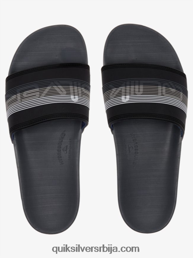 мушкарци Quiksilver риви вордмарк слиде сандале црно/сиво Z824VN690