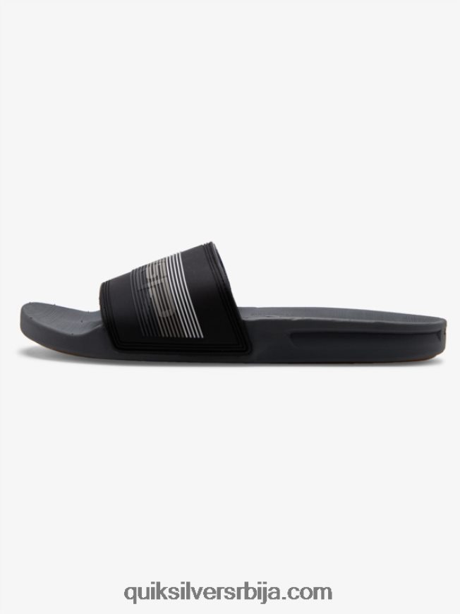 мушкарци Quiksilver риви вордмарк слиде сандале црно/сиво Z824VN690