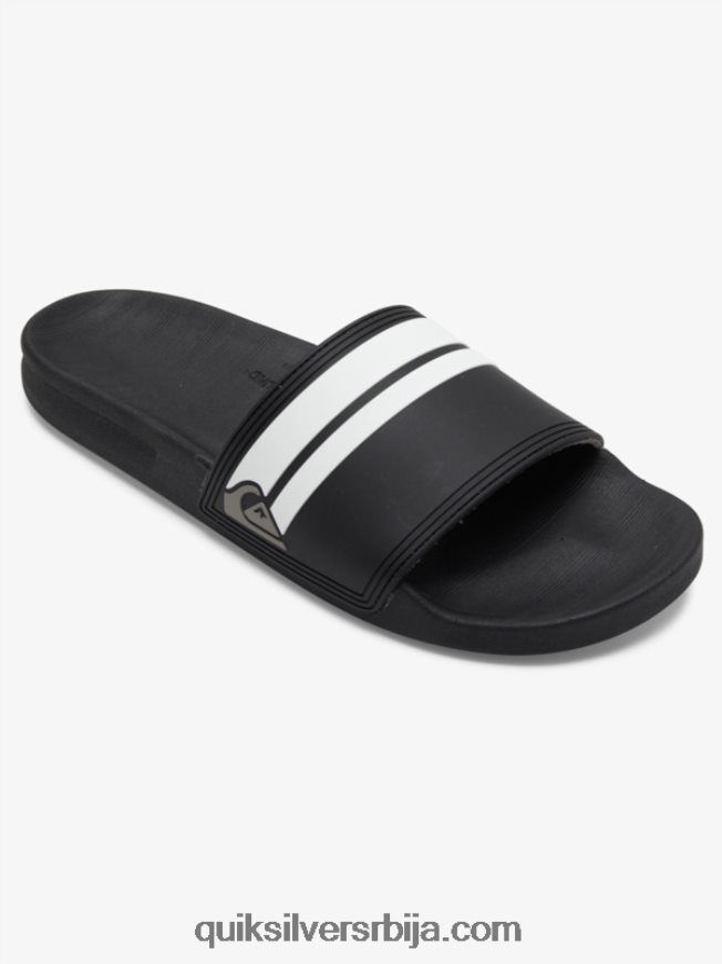 мушкарци Quiksilver риви слиде сандале црно бели Z824VN760