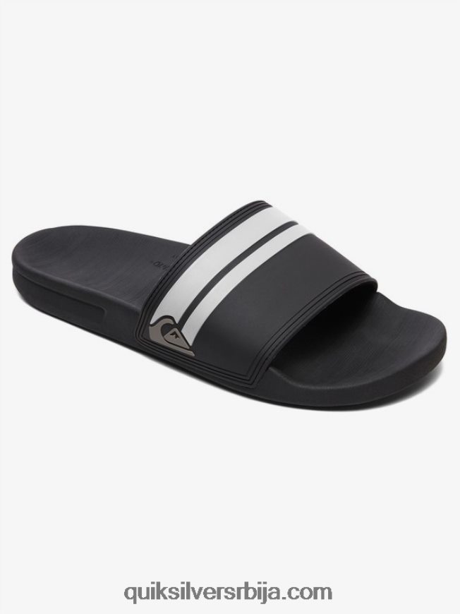 мушкарци Quiksilver риви слиде сандале црно бели Z824VN760