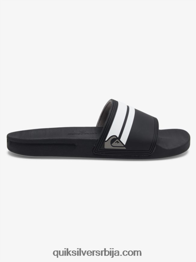 мушкарци Quiksilver риви слиде сандале црно бели Z824VN760