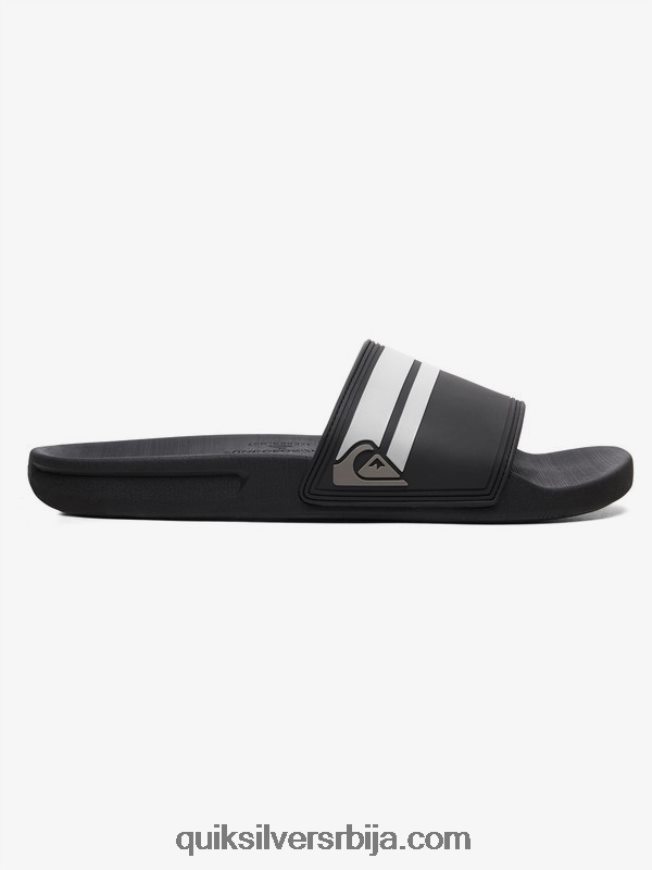 мушкарци Quiksilver риви слиде сандале црно бели Z824VN760