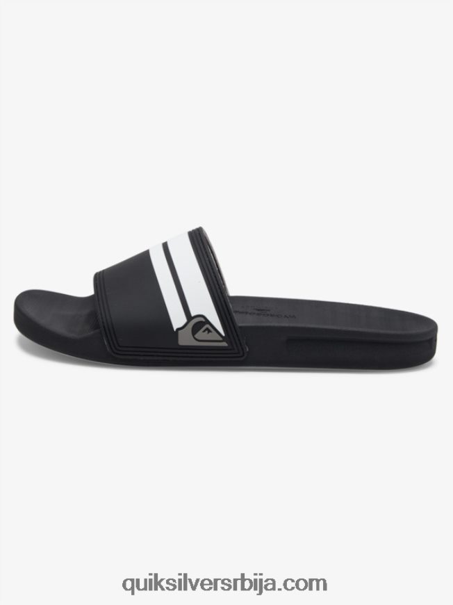 мушкарци Quiksilver риви слиде сандале црно бели Z824VN760