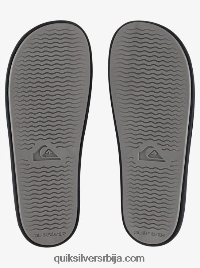 мушкарци Quiksilver риви слиде сандале црно бели Z824VN760