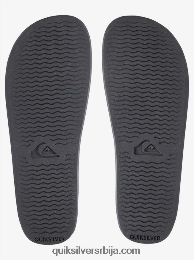 мушкарци Quiksilver риви слиде сандале црно бели Z824VN760