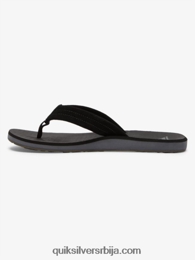 мушкарци Quiksilver царвер сандале од антилопа црн Z824VN879