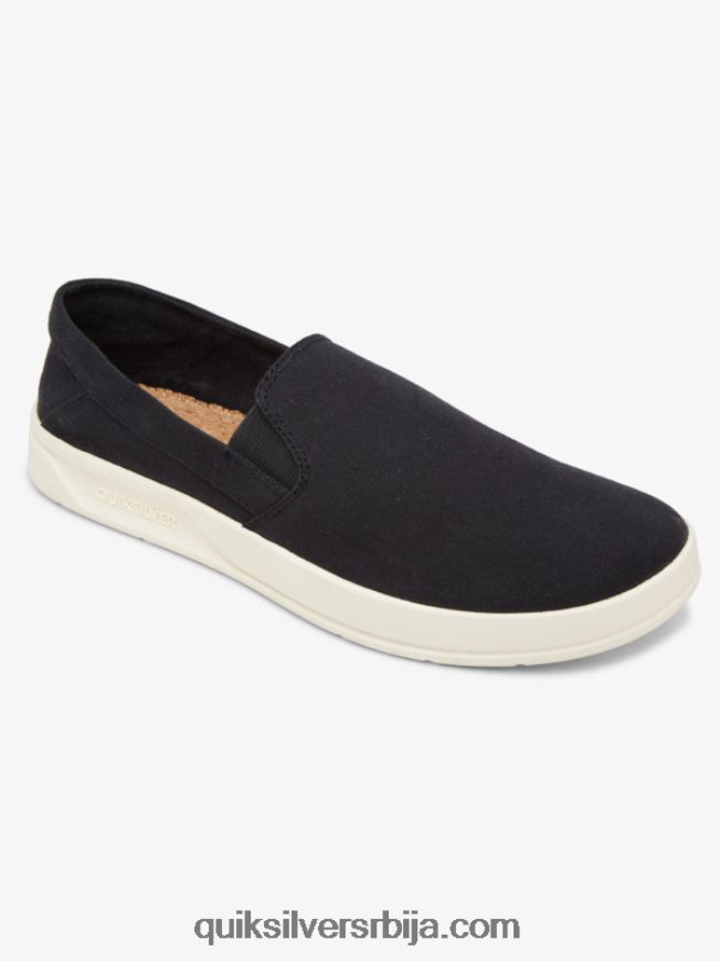 мушкарци Quiksilver харбор Вхарф слип-он ципеле црно бели Z824VN1290
