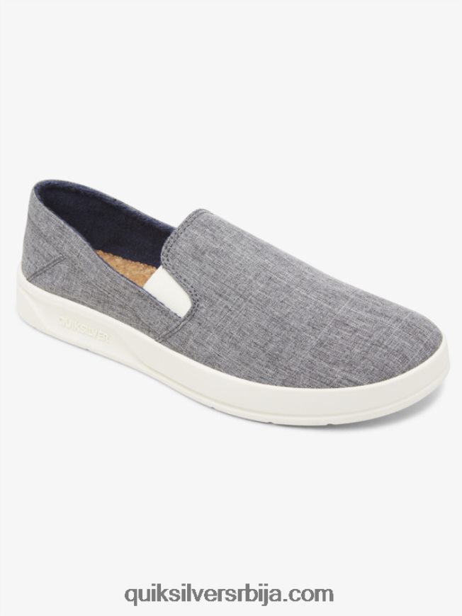 мушкарци Quiksilver харбор Вхарф слип-он ципеле сиво/бело Z824VN1291