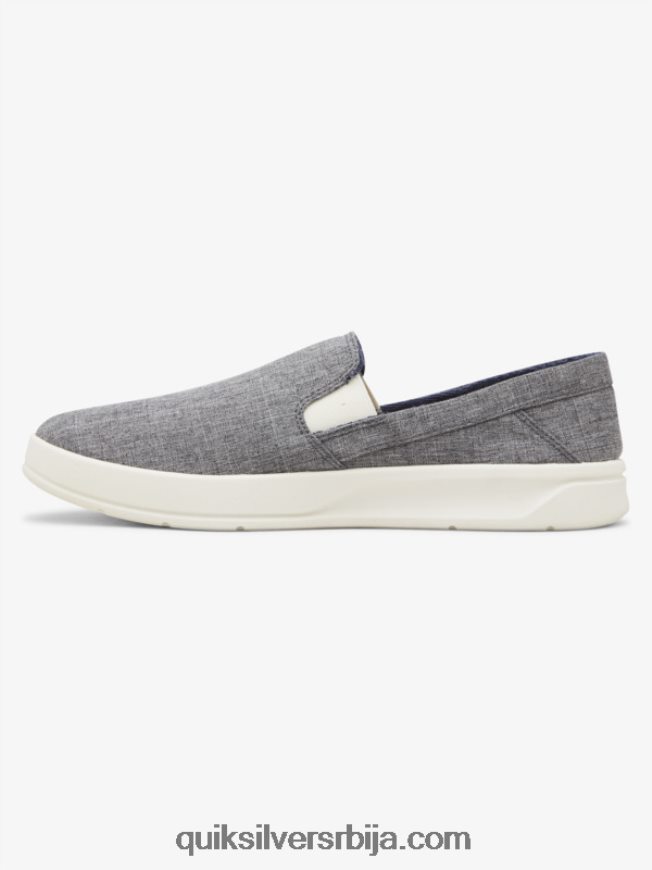 мушкарци Quiksilver харбор Вхарф слип-он ципеле сиво/бело Z824VN1291